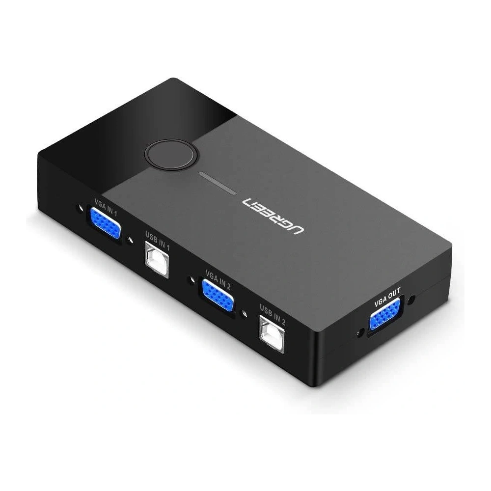 Hurtownia GSM - Przełącznik switch KVM UGREEN 30357 2-portowy VGA (czarny) - UGR310BLK - {ean13} - Hurt