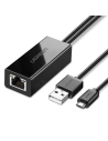Síťový adaptér UGREEN 30985 Micro USB na RJ45, pro TV sticky a Chromecasty (černý)