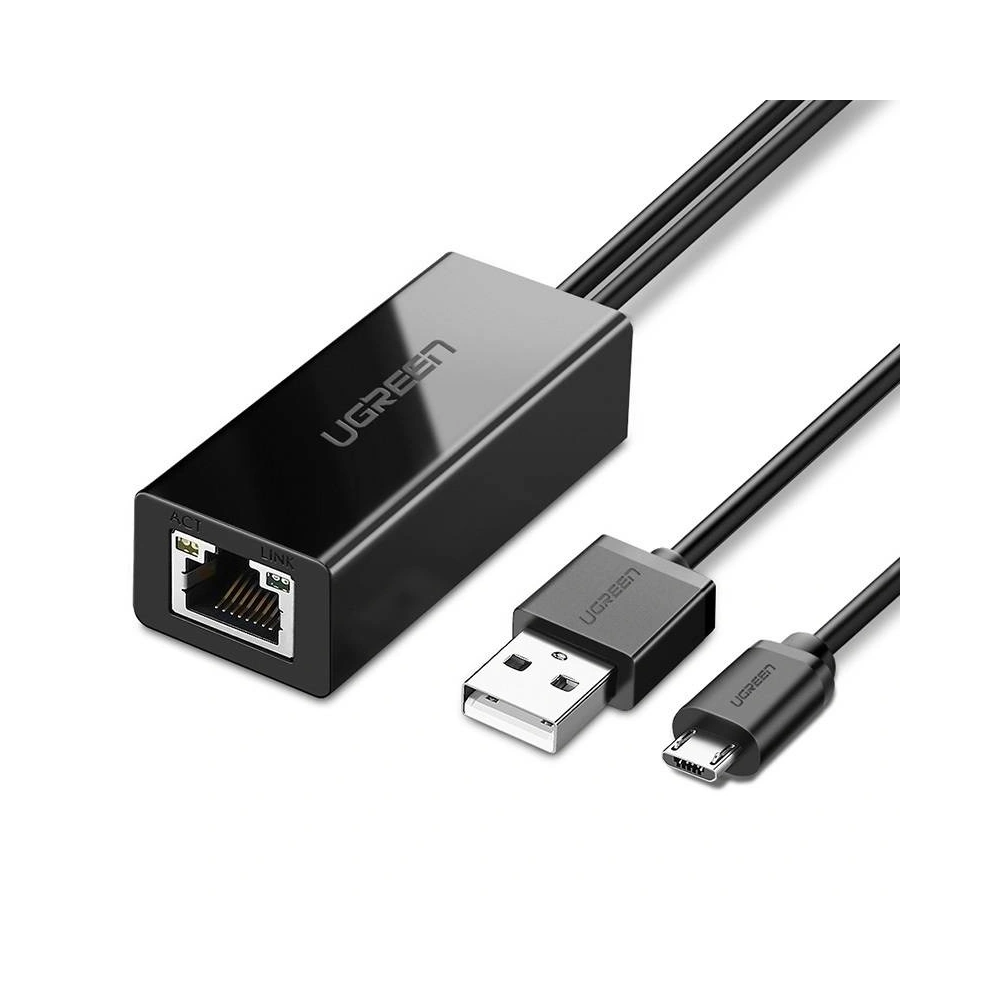Hurtownia GSM - Síťový adaptér UGREEN 30985 Micro USB na RJ45, pro TV sticky a Chromecasty (černý) - UGR311BLK - {ean13} - Hurt