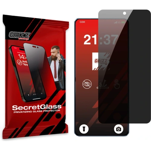 Matowe szkło prywatyzujące GrizzGlass SecretGlass do Realme GT7