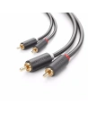 Przewód 2RCA (Cinch) do 2RCA (Cinch) UGREEN 3m (czarny)