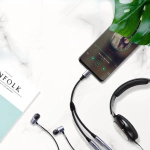 Rozdzielacz audio AUX UGREEN kabel USB-C, 25cm (srebrny)