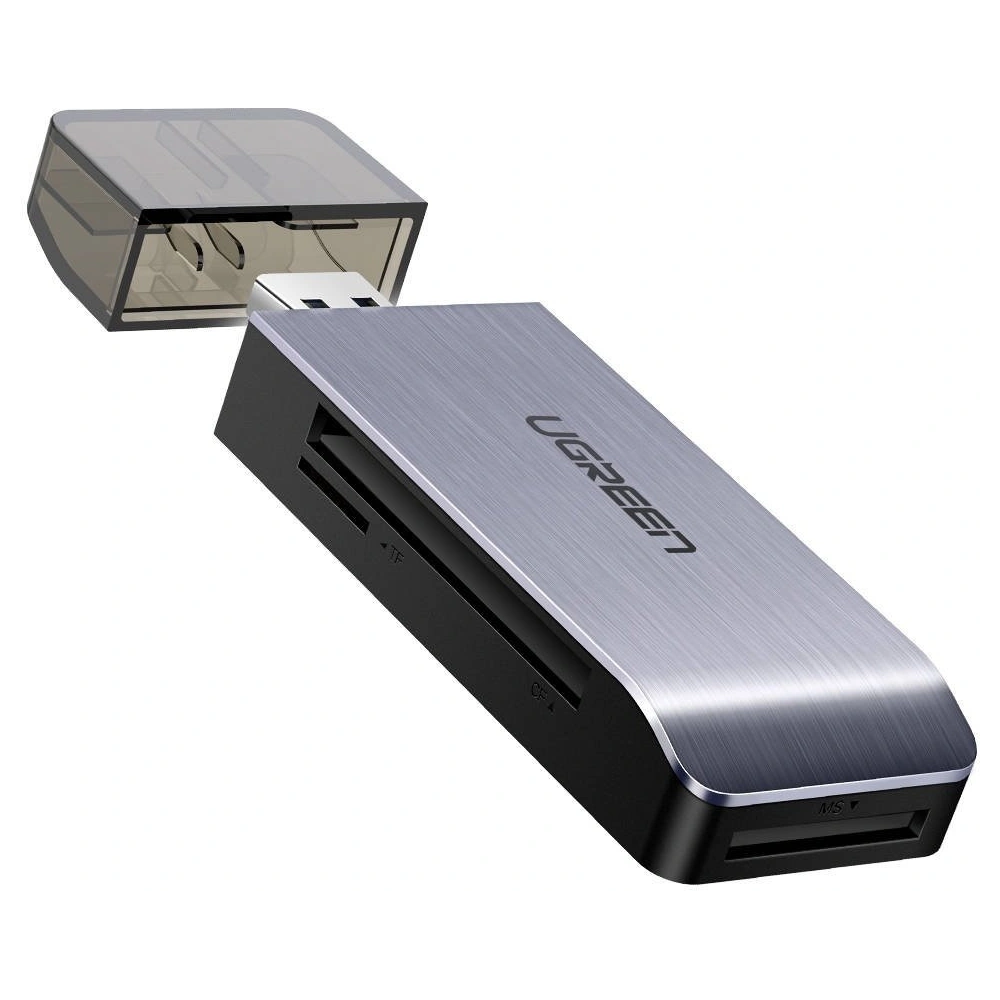 Hurtownia GSM - Adapter USB 4 w 1 UGREEN czytnik kart SD + microSD (srebrny) - UGR324SLV - {ean13} - Hurt
