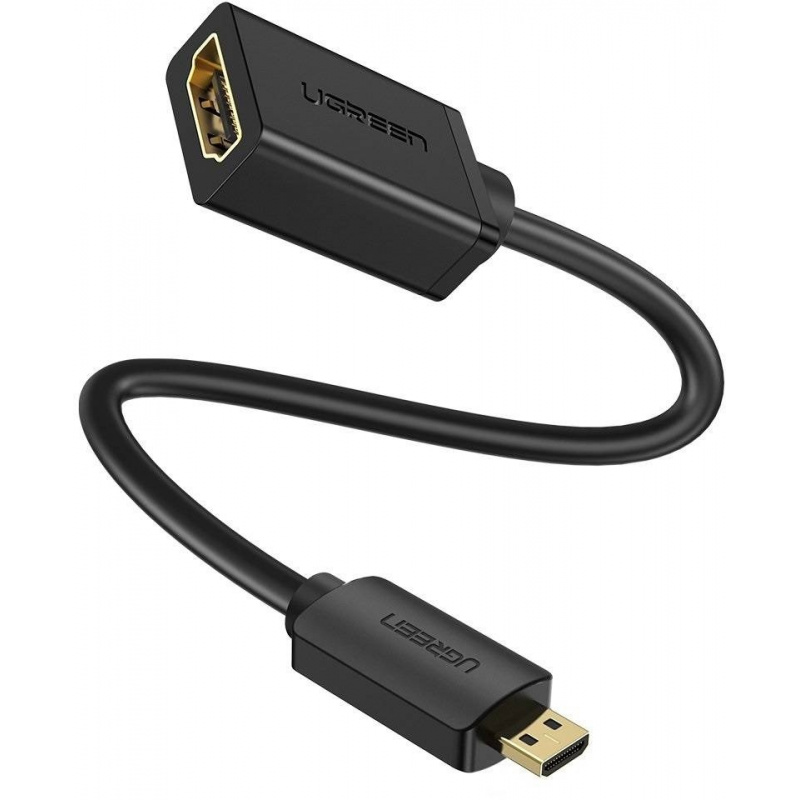 Ugreen Distributor - 6957303821341 - UGR326BLK - UGREEN 20134 Adapter Micro HDMI to HDMI, 22cm (black) - B2B homescreen