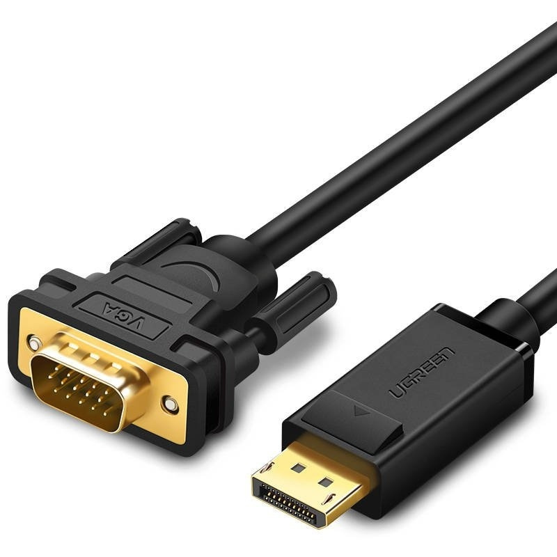 Hurtownia Ugreen - 6957303812479 - UGR339BLK - Kabel DisplayPort do VGA UGREEN DP105, FullHD, jednokierunkowy, 1.5m (czarny) - B2B homescreen