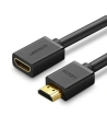 Kabel HDMI męski do HDMI żeński UGREEN HD107, FullHD, 3D, 1m (czarny)