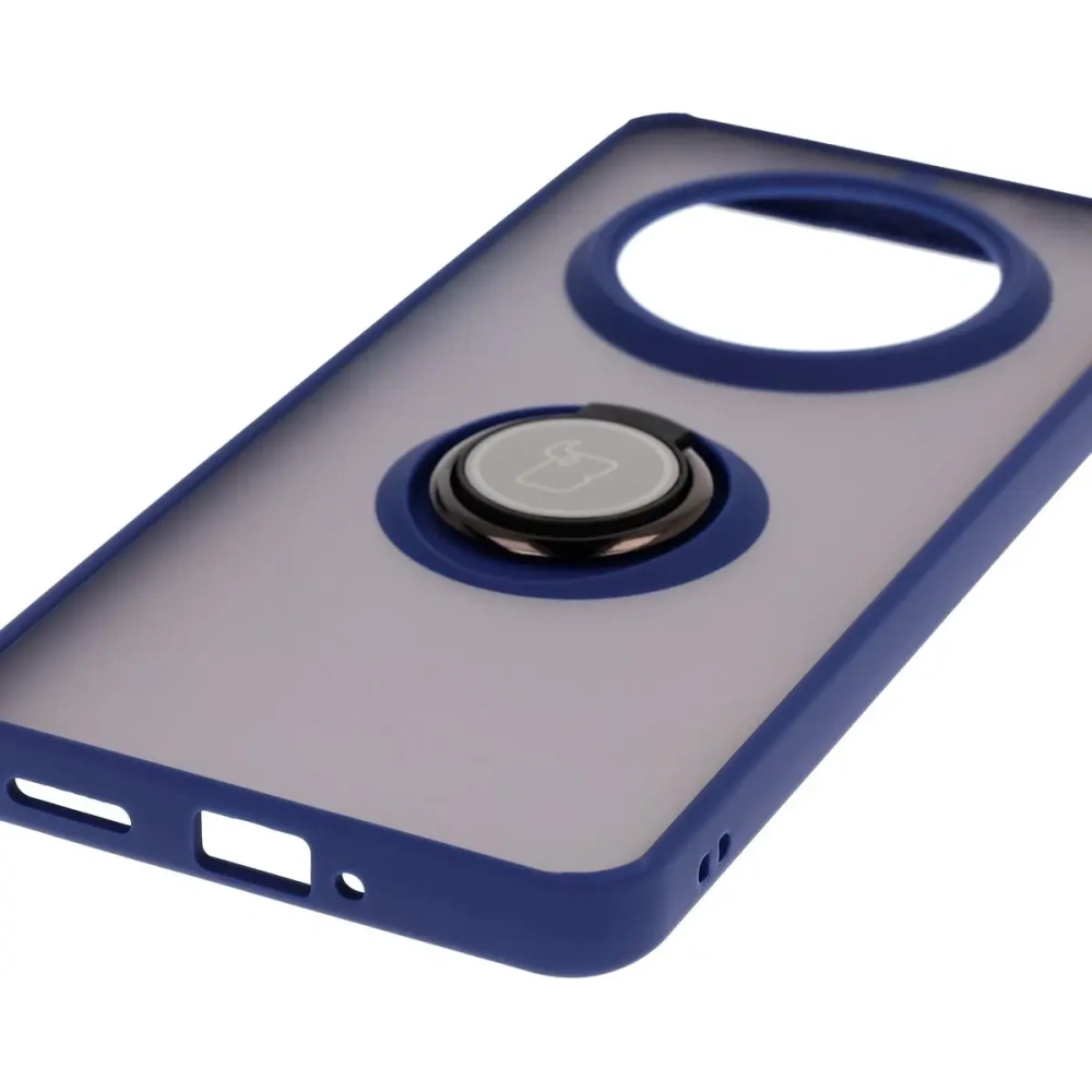 Wholesale Bizon Case Hybrid Ring Realme 14 Pro 5G smoky with a navy blue frame - BIZ9343 - {ean13} - Hurt