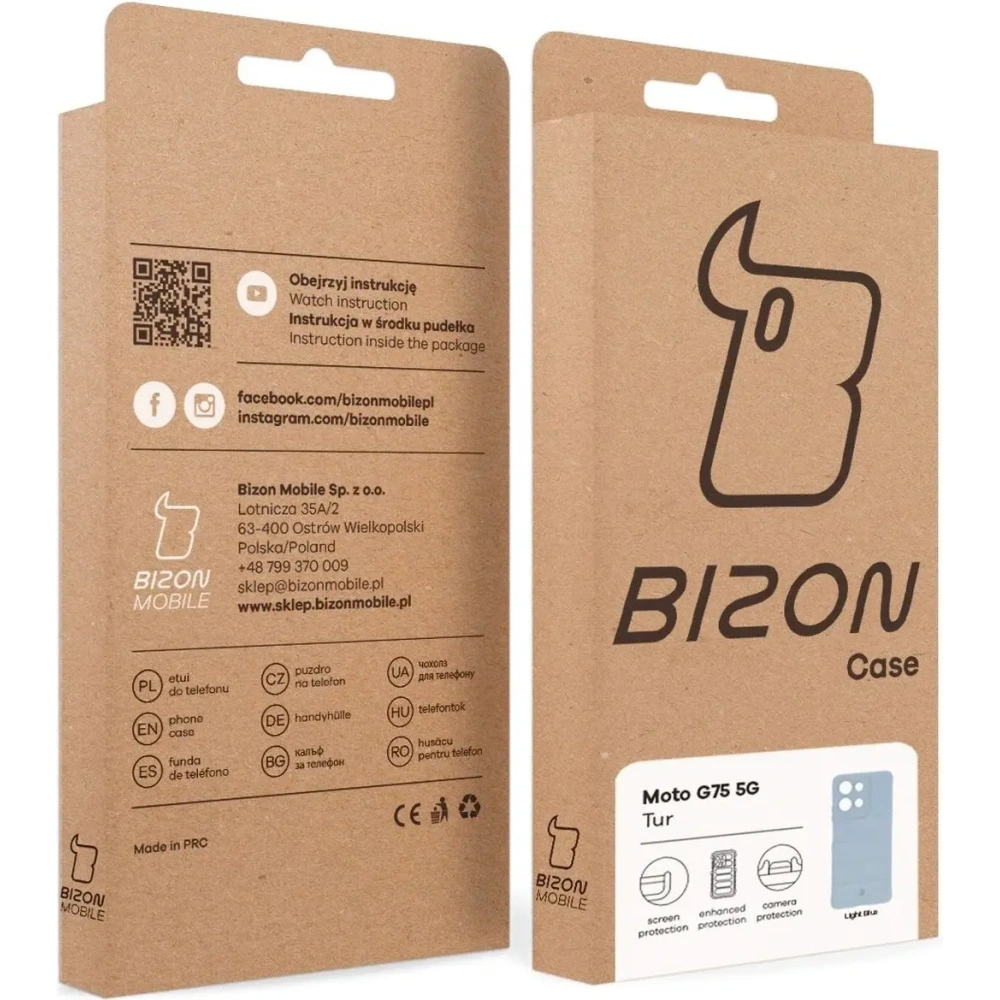 Hurtownia GSM - Carcasa Bizon Tur pentru Motorola Moto G75 5G albastru deschis - BIZ9344 - {ean13} - Hurt