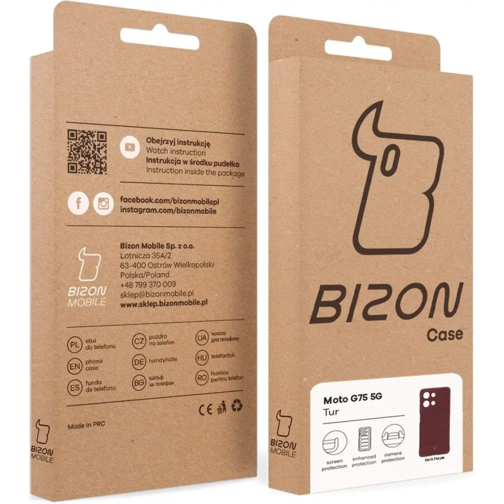 Wholesale Bizon Case Tur Motorola Moto G75 5G burgundy - BIZ9346 - {ean13} - Hurt