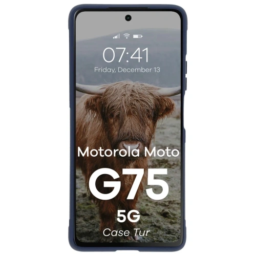 Pancerne etui Bizon Case Tur do Motorola Moto G75 5G granatowe
