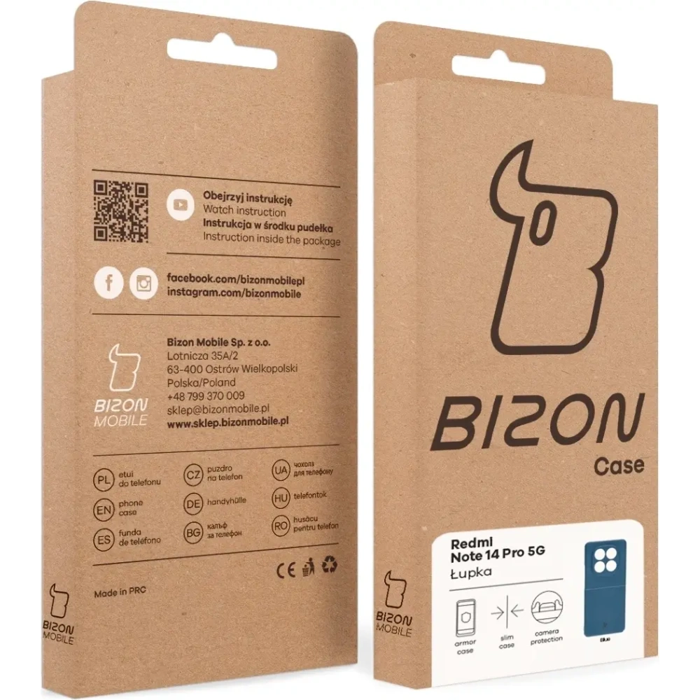 Hurtownia GSM - Husă Bizon Lupka Xiaomi Redmi Note 14 Pro 5G albastră - BIZ9349 - {ean13} - Hurt