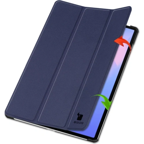 Etui z klapką Bizon Case Tab Croc do Samsung Galaxy Tab S10 FE+ Plus granatowe