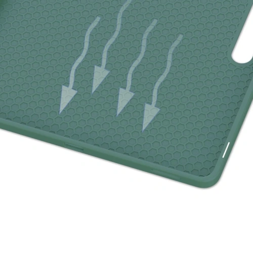 Etui z klapką Bizon Case Tab Lizard do Samsung Galaxy Tab S10 FE+ Plus ciemnozielone