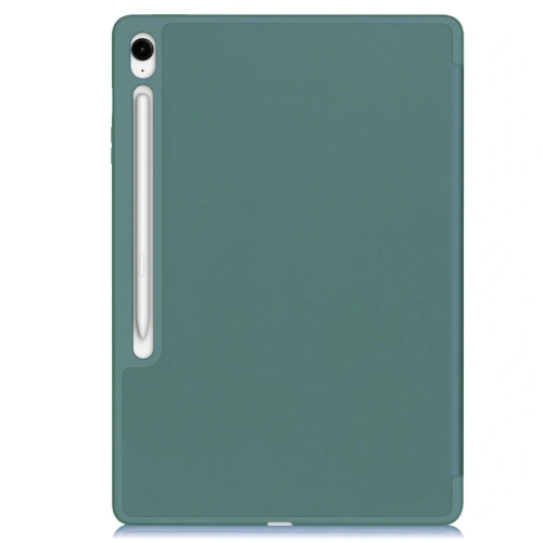Etui z klapką Bizon Case Tab Lizard do Samsung Galaxy Tab S10 FE+ Plus ciemnozielone