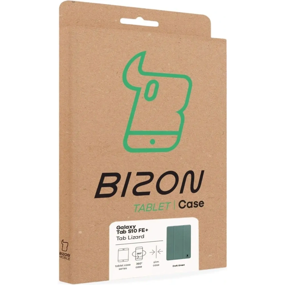 Hurtownia GSM - Bizon Case Tab Lizard Samsung Galaxy Tab S10 FE+ Plus verde închis - BIZ9351 - {ean13} - Hurt