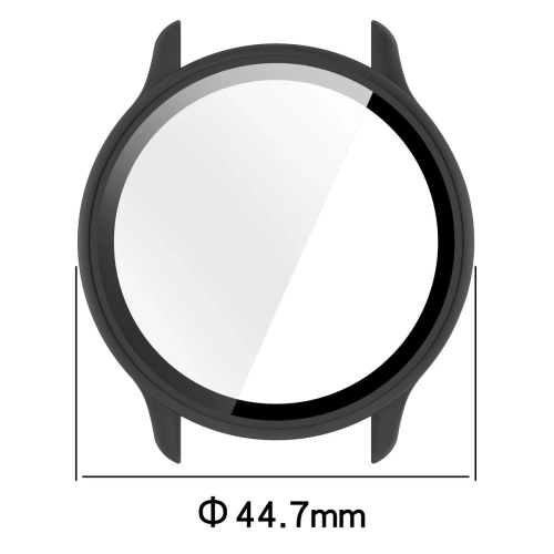 Etui ze szkłem do zegarka Bizon Case+Glass Watch do Garmin Vivoactive 6 czarne matowe