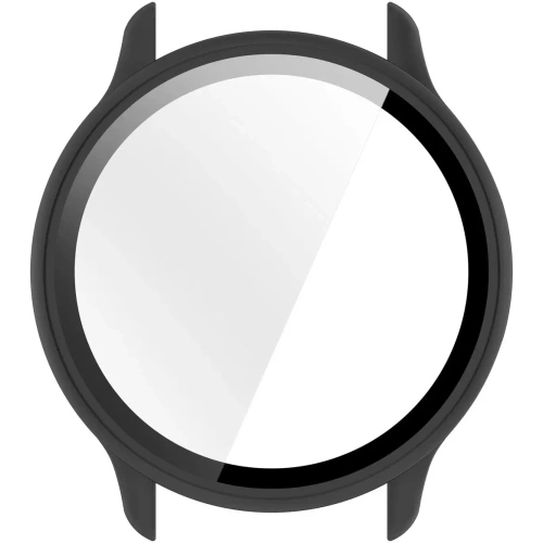 Etui ze szkłem do zegarka Bizon Case+Glass Watch do Garmin Vivoactive 6 czarne matowe