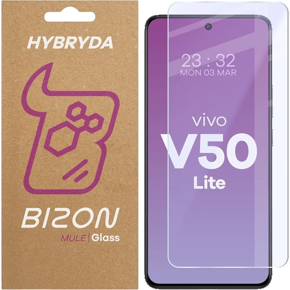 Hurtownia GSM - Elastyczne szkło hybrydowe Bizon Glass Mule do Vivo V50 Lite 4G / 5G - BIZ9353 - {ean13} - Hurt