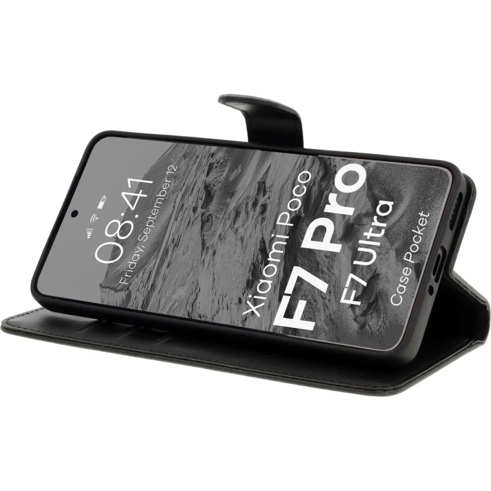 Hurtownia GSM - Etui z klapką Bizon Case Pocket do Xiaomi POCO F7 Pro / F7 Ultra czarne - BIZ9364 - {ean13} - Hurt