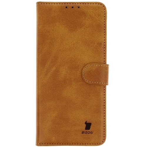Etui z klapką Bizon Case Pocket do Motorola Edge 60 Fusion / Edge 60 brązowe