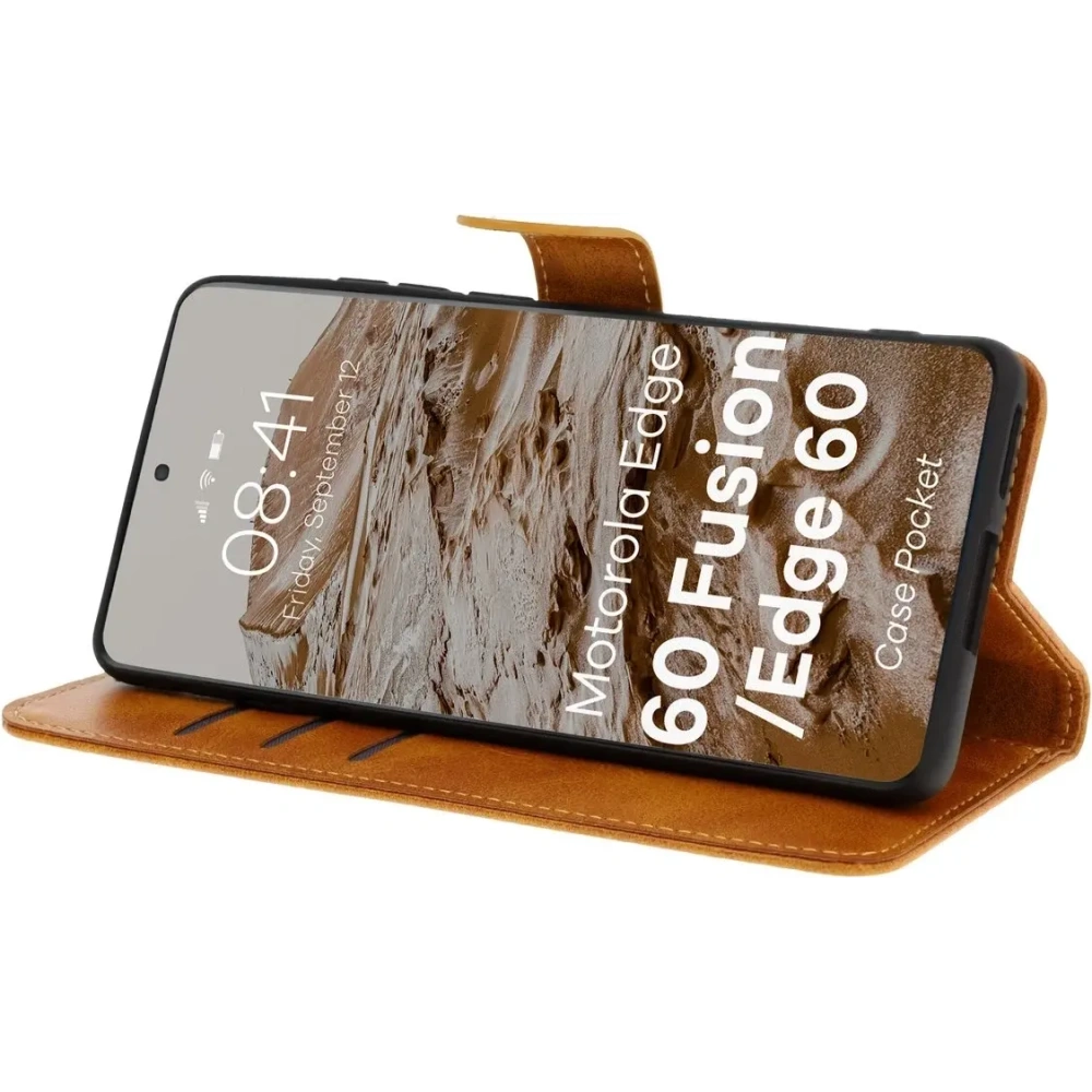 Hurtownia GSM - Husa Bizon Pocket Motorola Edge 60 Fusion / Edge 60 / 60 maro - BIZ9366 - {ean13} - Hurt