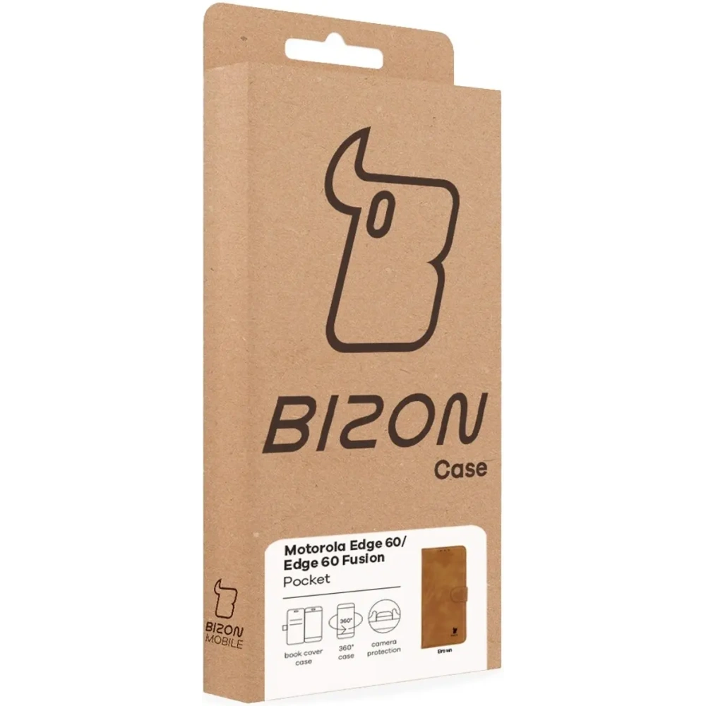 Hurtownia GSM - Bizon Case Pocket Motorola Edge 60 Fusion / Edge 60 / 60 braun - BIZ9366 - {ean13} - Hurt