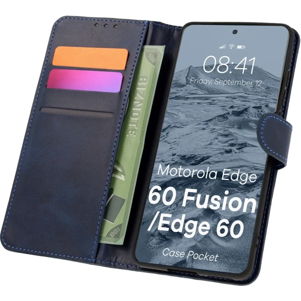 Hurtownia GSM - Bizon tok zseb Motorola Edge 60 Fusion / Edge 60 / 60 sötétkék - BIZ9367 - {ean13} - Hurt