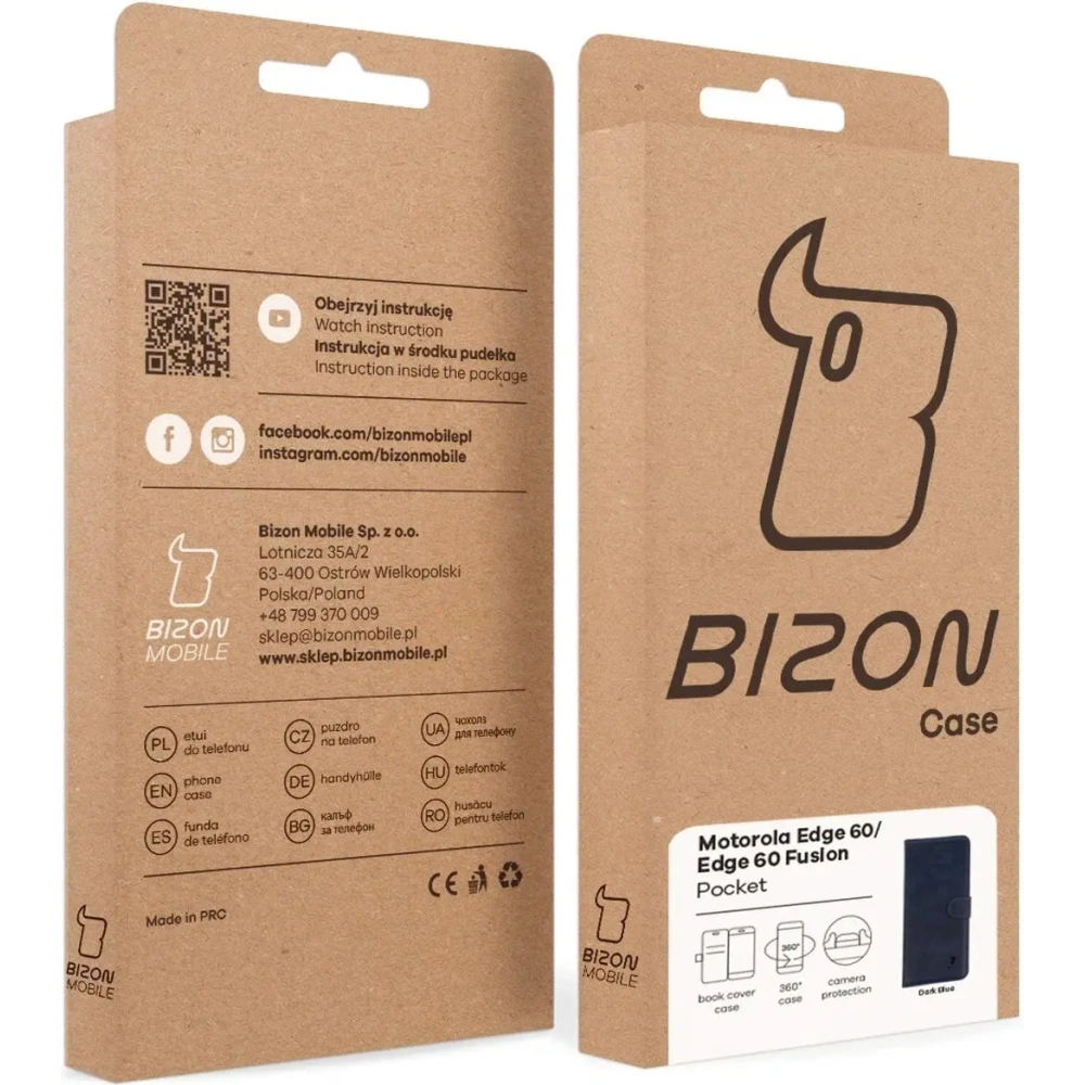 Hurtownia GSM - Bizon tok zseb Motorola Edge 60 Fusion / Edge 60 / 60 sötétkék - BIZ9367 - {ean13} - Hurt