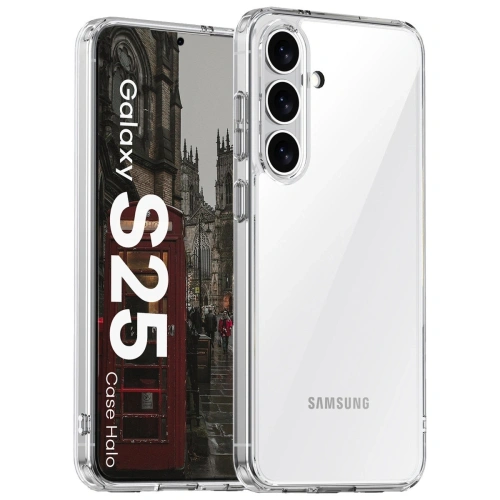 Etui Bizon Case Halo do Samsung Galaxy S25 przezroczyste