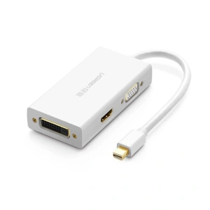 Adaptér Mini DisplayPort na HDMI/VGA/DVI UGREEN MD114 (bílý)