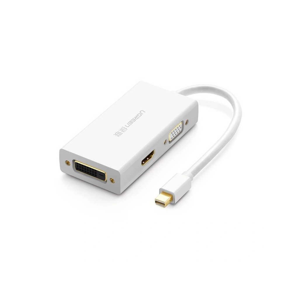 Hurtownia GSM - Adapter Mini DisplayPort do HDMI/VGA/DVI UGREEN MD114 (biały) - UGR376WHT - {ean13} - Hurt