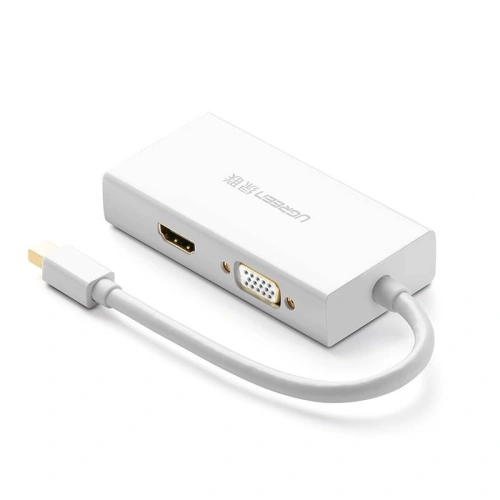 Adapter Mini DisplayPort do HDMI/VGA/DVI UGREEN MD114 (biały)