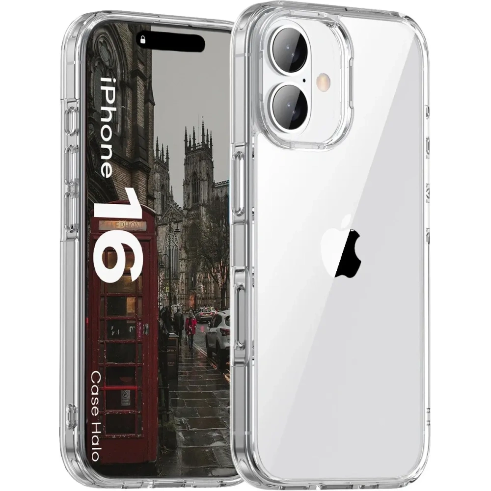 Hurtownia GSM - Husa Bizon Case Halo pentru Apple iPhone 16 transparentă - BIZ9371 - {ean13} - Hurt