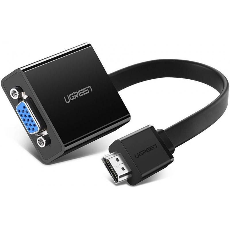 Ugreen Distributor - 6957303842483 - UGR377BLK - UGREEN MM103 adapter HDMI to VGA 25cm (black) - B2B homescreen
