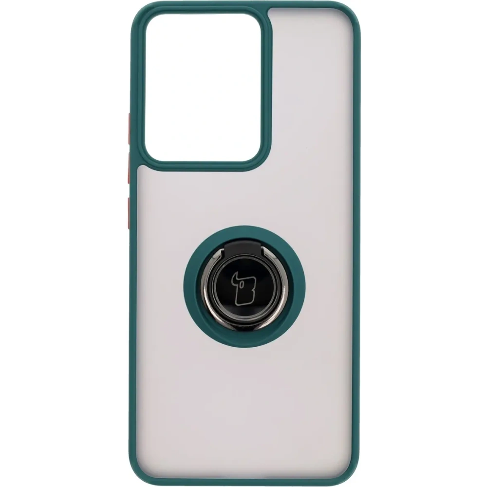 Hurtownia GSM - Husa Bizon Case Hybrid Ring Realme 14 5G / 14T 5G fumurie cu un cadru verde închis - BIZ9372 - {ean13} - Hurt