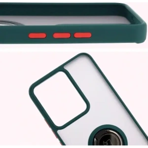 Hurtownia GSM - Etui z uchwytem na palec Bizon Case Hybrid Ring do Realme 14 5G / 14T 5G przydymione z ciemnozieloną ramką - BIZ9372 - {ean13} - Hurt