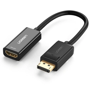 Adapter, kabel DisplayPort (męski)  - HDMI (żeński) UGREEN MM137, FullHD (czarny)