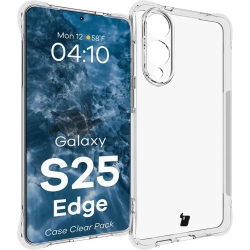 Etui + 2x szkło na ekran Bizon Case Clear Pack do Samsung Galaxy S25 Edge