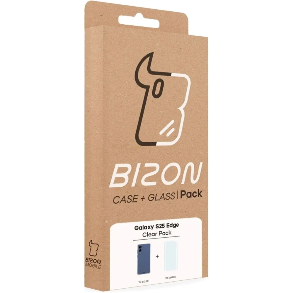 Hurtownia GSM - Bizon Case Clear Pack Hülle + 2x Displayschutzglas Samsung Galaxy S25 Edge - BIZ9373 - {ean13} - Hurt