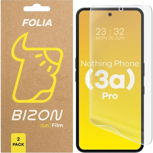 Folia matowa Bizon Glass Film Sun do Nothing Phone (3a) Pro [2 PACK]