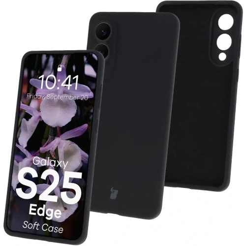 Silikonowe etui Bizon Soft Case do Samsung Galaxy S25 Edge czarne