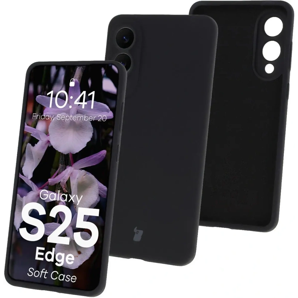 Hurtownia GSM - Husa moale Bizon pentru Samsung Galaxy S25 Edge neagră - BIZ9376 - {ean13} - Hurt