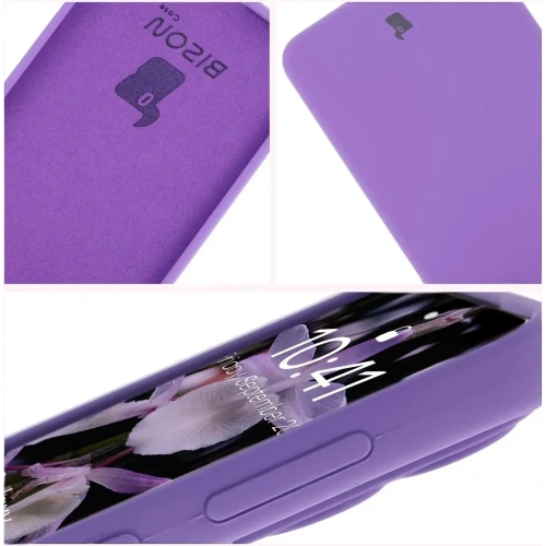 Silikonowe etui Bizon Soft Case do Samsung Galaxy S25 Edge fioletowe