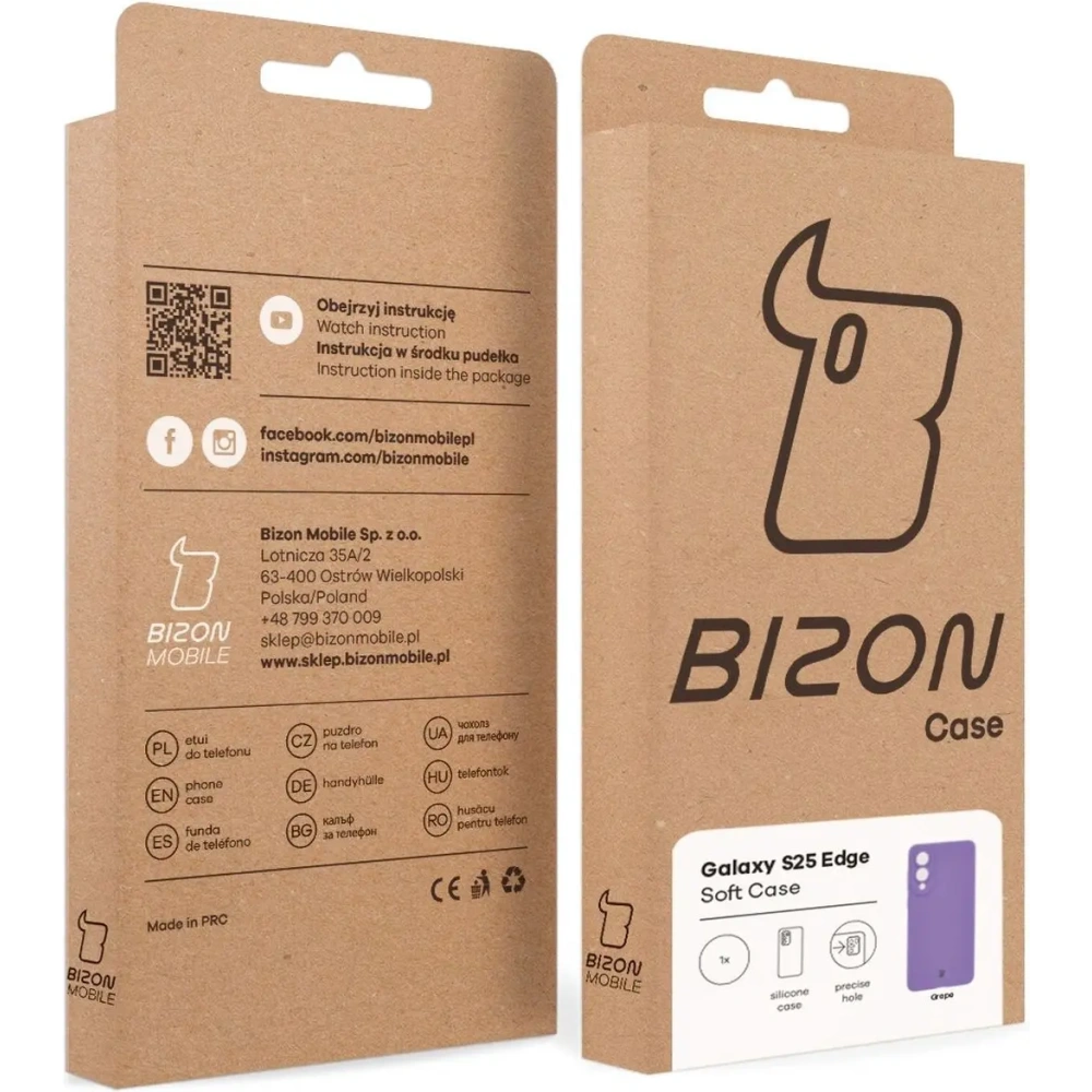 Hurtownia GSM - Bizon Soft Case Samsung Galaxy S25 Edge lila - BIZ9377 - {ean13} - Hurt