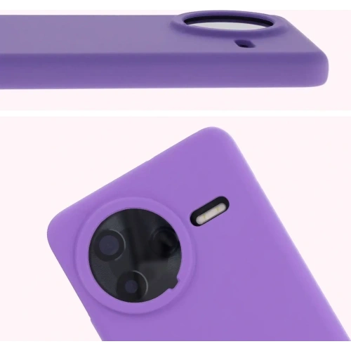 Silikonowe etui Bizon Soft Case do Xiaomi POCO F7 Ultra fioletowe