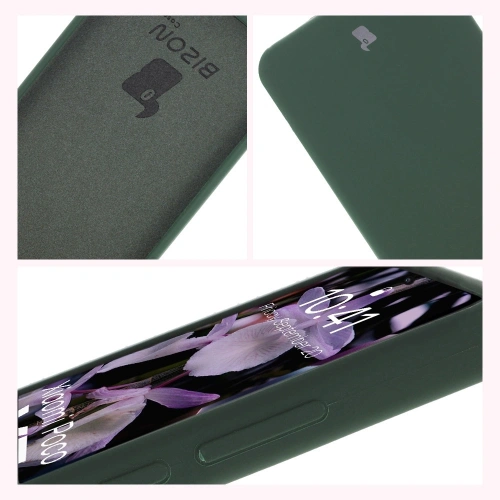 Silikonowe etui Bizon Soft Case do Xiaomi POCO X7 Pro ciemnozielone