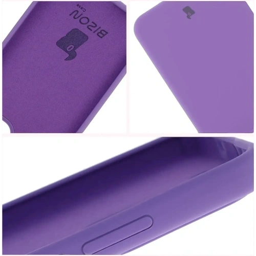 Silikonowe etui Bizon Soft Case do Oppo Reno13 Pro fioletowe