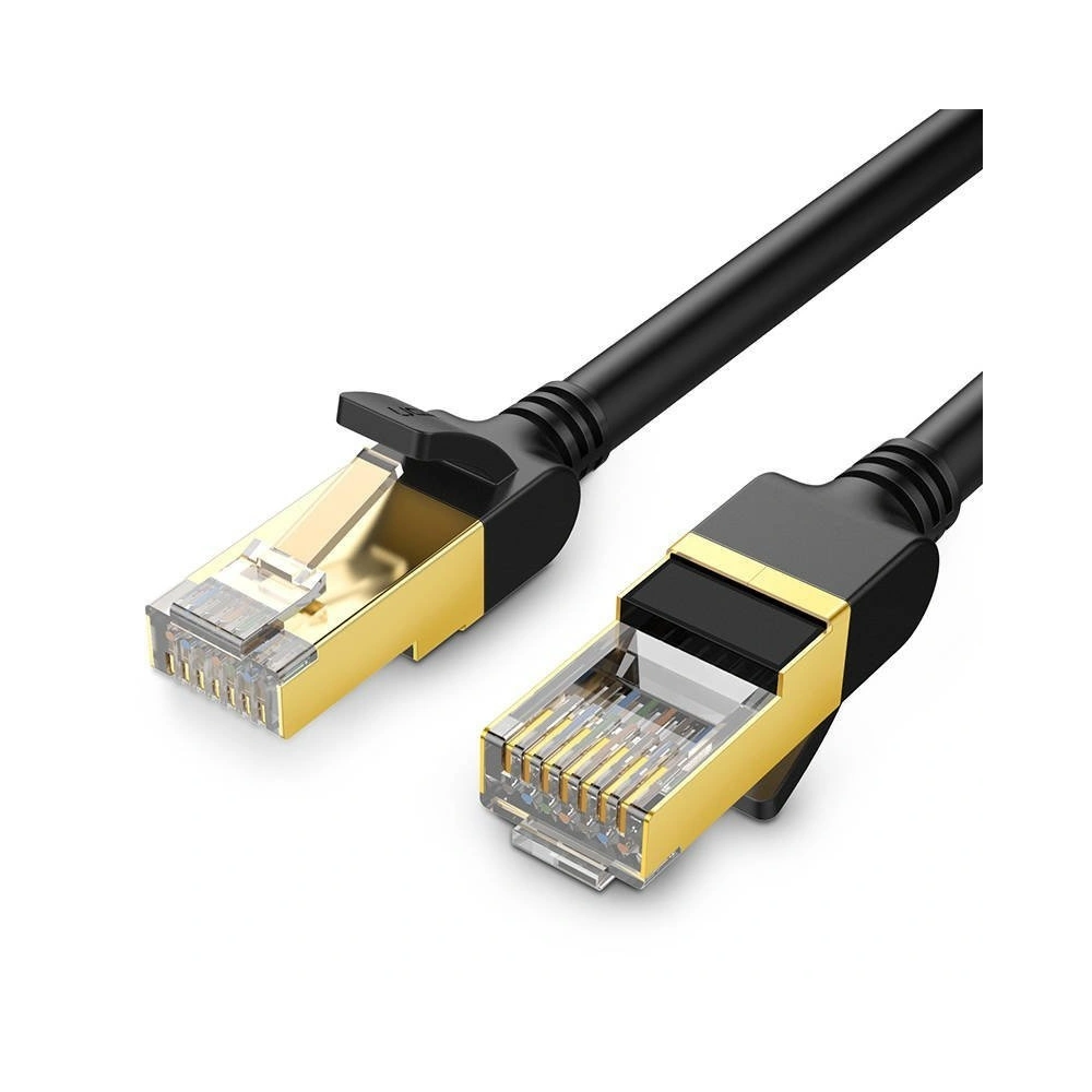 Hurtownia GSM - Okrągły kabel sieciowy UGREEN NW107 Ethernet RJ45, Cat.7, STP, 1.5m (czarny) - UGR384BLK - {ean13} - Hurt
