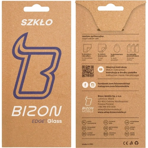 Szkło hartowane Bizon Glass Edge 2 do Xperia 1 VII czarna ramka