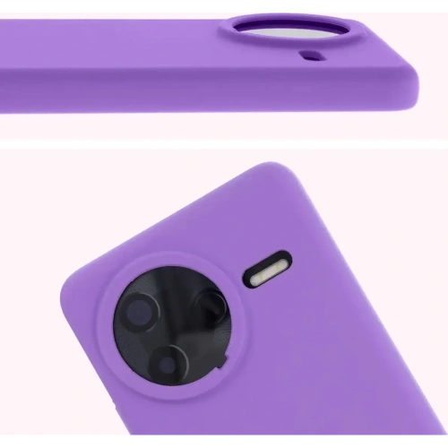 Silikonowe etui Bizon Soft Case do Xiaomi POCO F7 Pro fioletowe